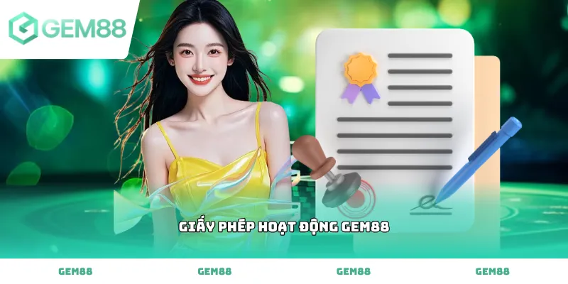 Chứng nhận giấy phép hoạt động gem88 hợp pháp từ tổ chức quốc tế